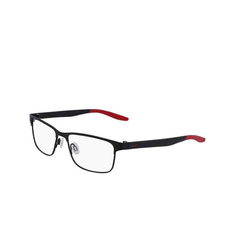 Nike 8130 Eyeglasses 073 satin black / gym red - 3/4