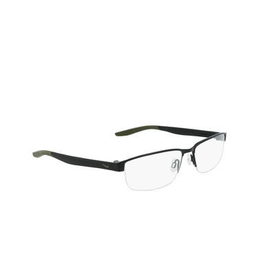 Nike 8138 Eyeglasses 003 satin black / cargo khaki - three-quarters view