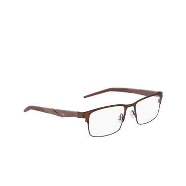 Nike 8154 Eyeglasses 201 satin brown basalt - three-quarters view