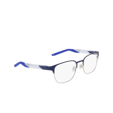 Lunettes de vue Nike 8156 412 matte blue void / silver - Vue trois quarts