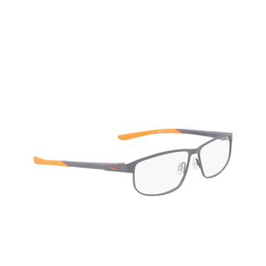 Nike 8157 Eyeglasses 039 matte smoke grey / total orange - three-quarters view