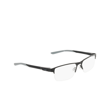 Nike 8159 Eyeglasses 001 matte black / smoke grey - three-quarters view