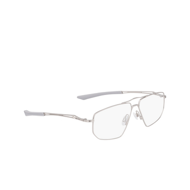 Nike 8215 Eyeglasses 045 satin silver - three-quarters view