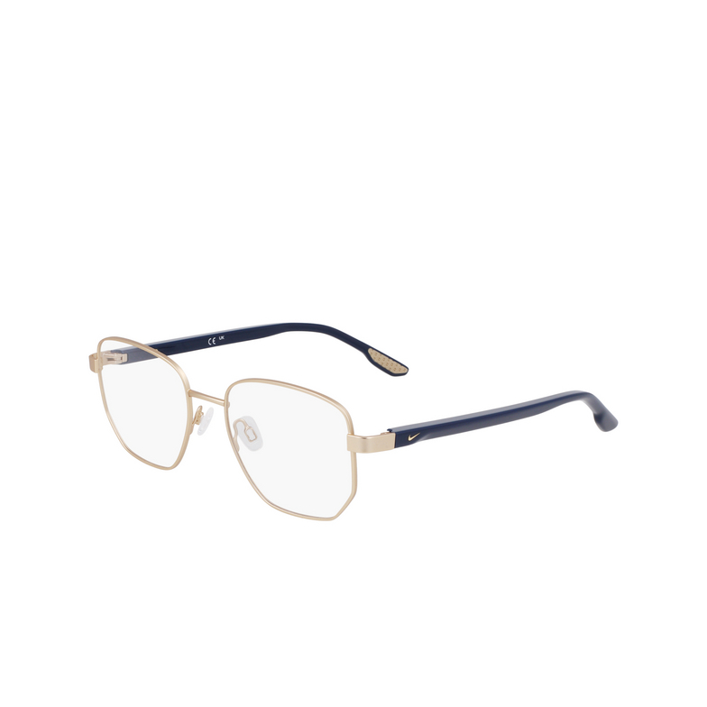 Gafas graduadas Nike 8400 717 satin gold / armory navy - 3/4