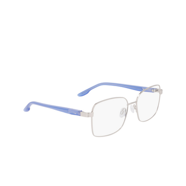 Nike 8401 Eyeglasses 045 shiny silver / blue - three-quarters view