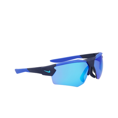 Nike CLOAK DUO Sunglasses 410 matte obsidian / blue mirror - three-quarters view