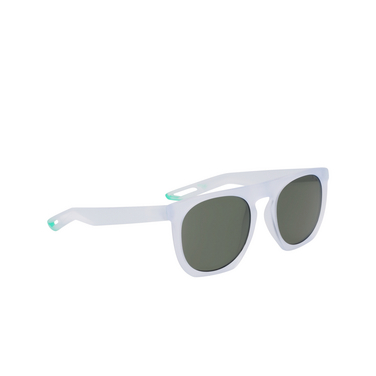 Lunettes de soleil Nike FLATSPOT XXII 013 matte pure platinum / green - Vue trois quarts