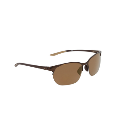 Nike IH0911X Sunglasses 201 brushed walnut / amber mirror - three-quarters view