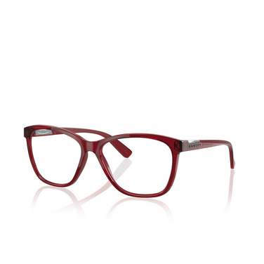 Oakley ALIAS Eyeglasses 815509 polished translucent brick red - three-quarters view