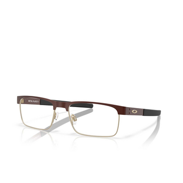 Occhiali da vista Oakley METAL PLATE TI 515305 satin grenache - tre quarti