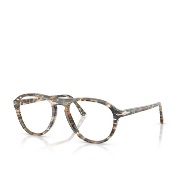 Occhiali da vista Persol LYNN 1221 amber brown / pirate black - tre quarti