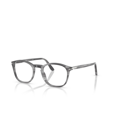 Occhiali da vista Persol PO3007V 1192 striped grey - tre quarti