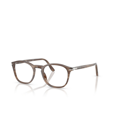 Occhiali da vista Persol PO3007V 1208 striped brown - tre quarti