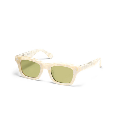 Gafas de sol Peter And May P&M VAILLANT WHITE TORTOISE / GREEN - Vista tres cuartos