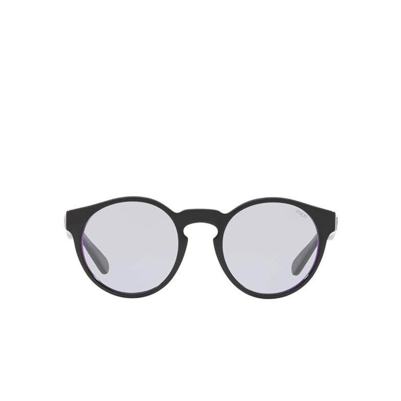 Occhiali da sole Polo Ralph Lauren PH4101 56991A shiny black on transp purple - 1/3