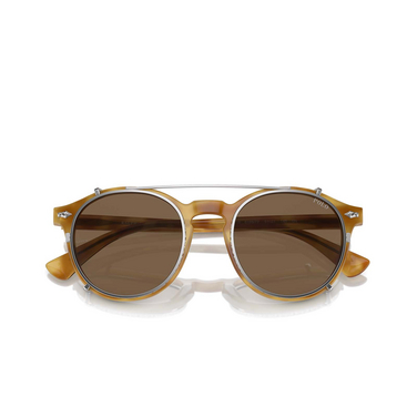 Lunettes de soleil Polo Ralph Lauren PH4218 618573 shiny light brown tortoise - Vue trois quarts