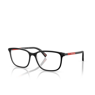 Gafas graduadas Prada Linea Rossa PS 02RV 03I1O1 top matte black on crystal - Vista tres cuartos