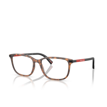 Prada Linea Rossa PS 02RV Korrektionsbrillen 17X1O1 dark tortoise rubber - Dreiviertelansicht