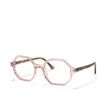 Lunettes de vue Ray-Ban BRITT 8080 transparent brown - Vue trois quarts