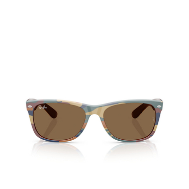 Lunettes de soleil Ray-Ban NEW WAYFARER 682533 brown & blue camuflage - Vue de face