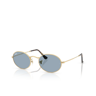 Occhiali da sole Ray-Ban OVAL 001/56 arista gold - tre quarti