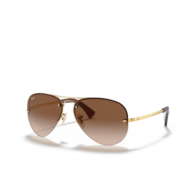 Ray-Ban RB3449 Sonnenbrillen 001/13 gold - Dreiviertelansicht
