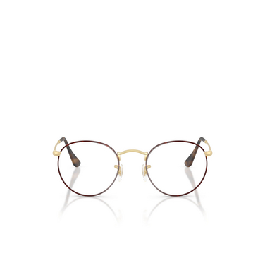 Occhiali da vista Ray-Ban ROUND METAL 3188 matt havana on matt arista gold - frontale