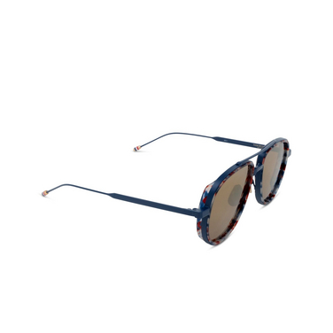 Lunettes de soleil Thom Browne UES929A 410 dark navy - Vue trois quarts