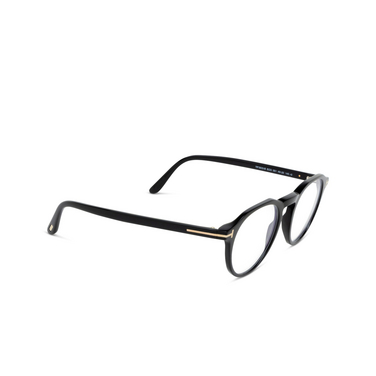 Tom Ford FT5833-B Eyeglasses 001 shiny black - three-quarters view