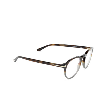 Tom Ford FT5833-B Eyeglasses 056 havana / monocolor / dark havana - three-quarters view