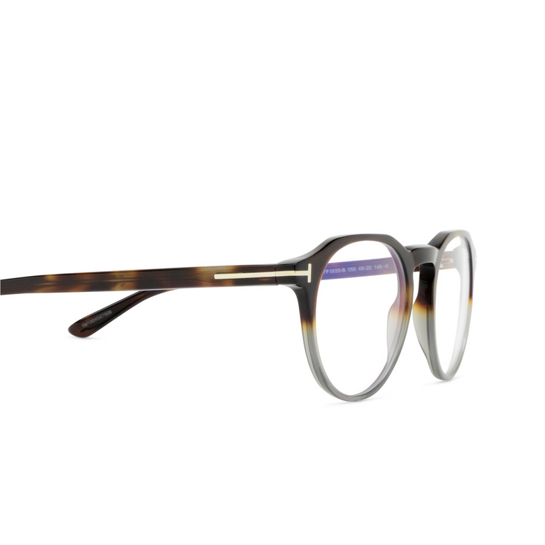 Tom Ford FT5833-B Eyeglasses 056 havana / monocolor / dark havana - 3/4