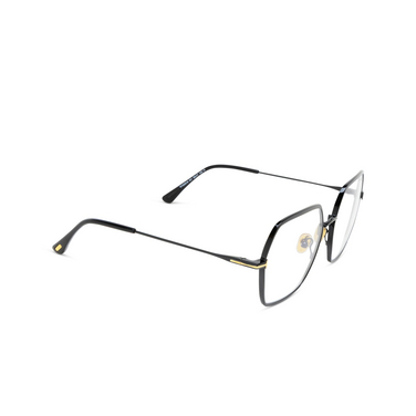 Tom Ford FT6050-B Eyeglasses 001 shiny black - three-quarters view