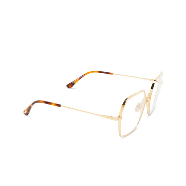 Tom Ford FT6050-B Eyeglasses 028 shiny rose gold - three-quarters view