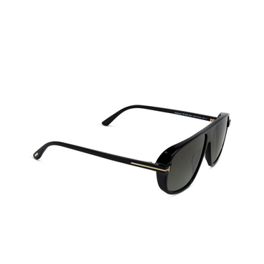 Lunettes de soleil Tom Ford GUILLAUME 01B shiny black - Vue trois quarts