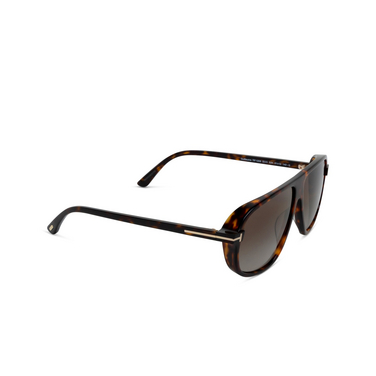 Tom Ford GUILLAUME Sunglasses 52K dark havana - three-quarters view