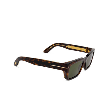 Tom Ford ICON Sunglasses 52R dark havana - three-quarters view