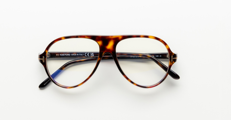 Tortoise aviator eyeglasses