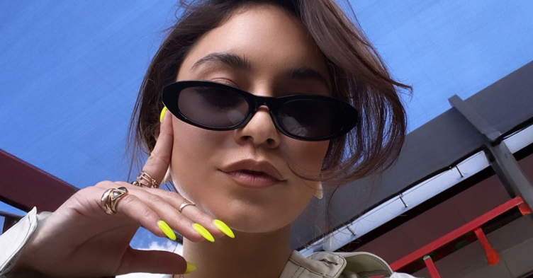 Vanessa Hudgens mit ovaler Sonnenbrille