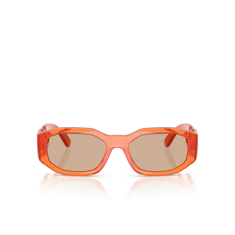 Lunettes de soleil Versace Medusa Biggie 552763 transparent papaya - 1/4