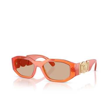 Lunettes de soleil Versace Medusa Biggie 552763 transparent papaya - Vue trois quarts