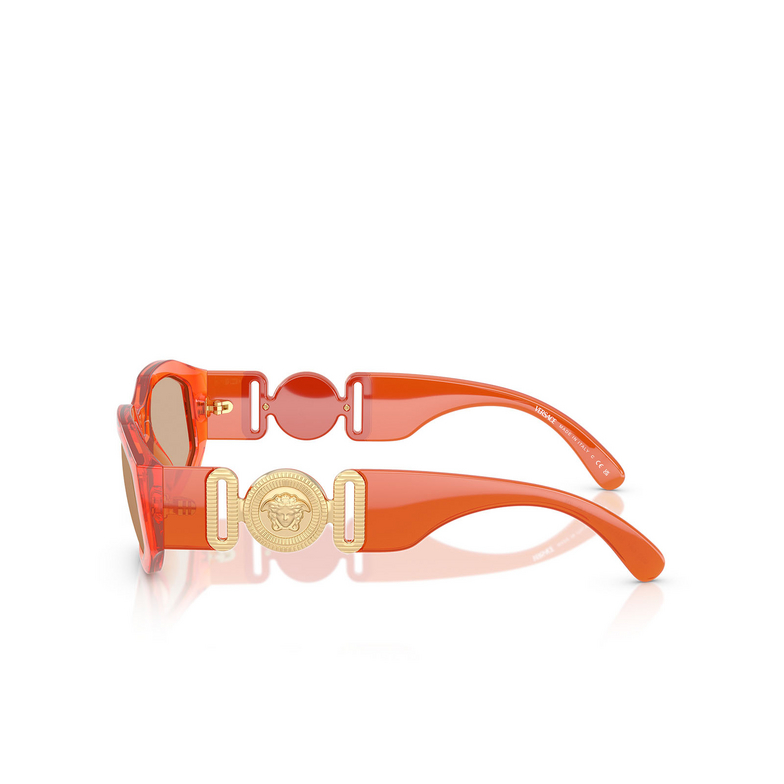 Lunettes de soleil Versace Medusa Biggie 552763 transparent papaya - 3/4