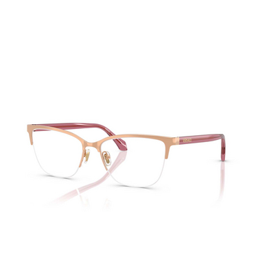 Gafas graduadas Versace VE1304 1412 rose gold - Vista tres cuartos
