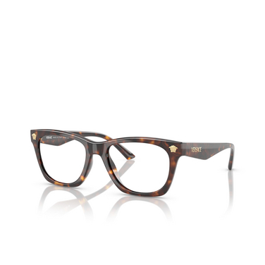 Lunettes de vue Versace VE3363U 108 havana - Vue trois quarts