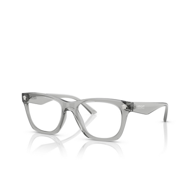 Gafas graduadas Versace VE3363U 5496 grey transparent - Vista tres cuartos