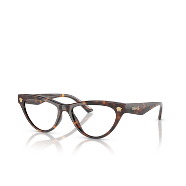 Gafas graduadas Versace VE3364U 108 havana - Vista tres cuartos