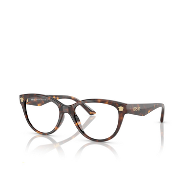 Lunettes de vue Versace VE3365U 108 havana - Vue trois quarts