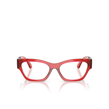 Lunettes de vue Versace VE3367U 5495 red transparent - Vue de face