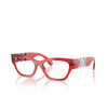 Versace VE3367U Korrektionsbrillen 5495 red transparent - Produkt-Miniaturansicht 2/4