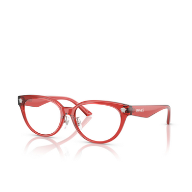 Versace VE3370D Eyeglasses 5495 red transparent - three-quarters view