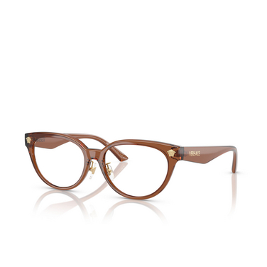 Occhiali da vista Versace VE3370D 5508 brown transparent - tre quarti